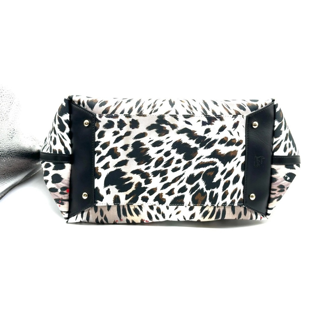 NWT—Christian Louboutin CABATA Spiked Studded Gigi Leopard Canvas Tote Bag - Picture 6 of 9